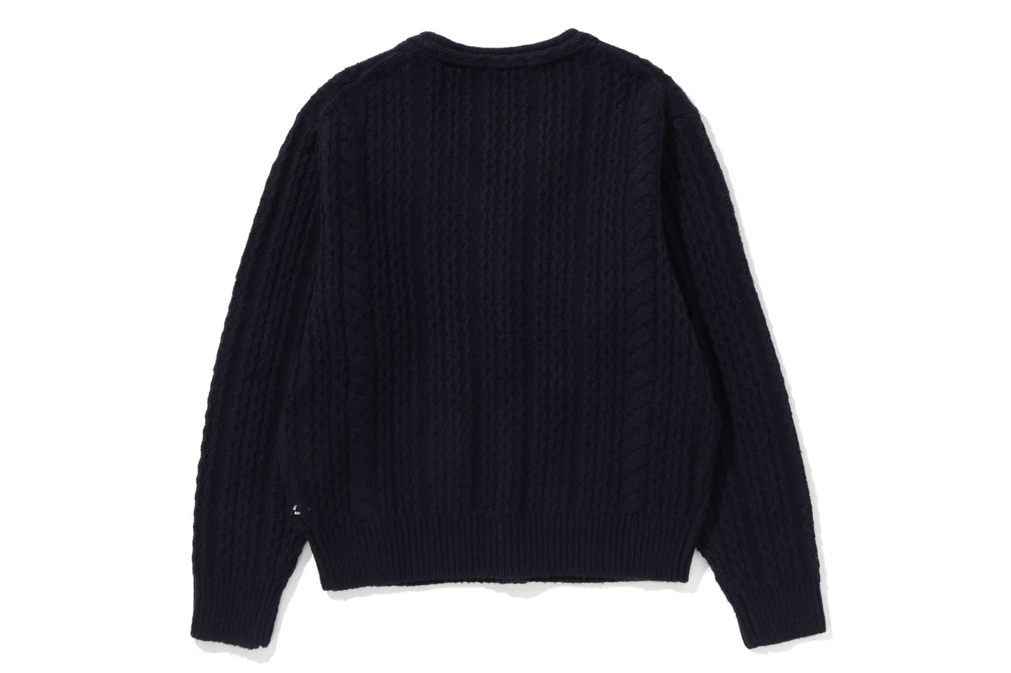 BAPE CABLE SWEATER KNIT CARDIGAN