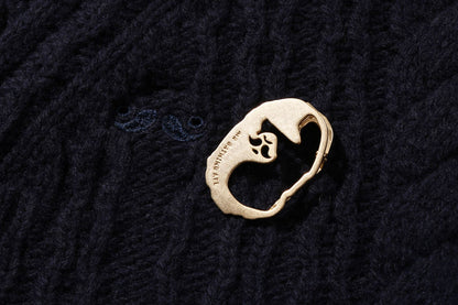 BAPE CABLE SWEATER KNIT CARDIGAN