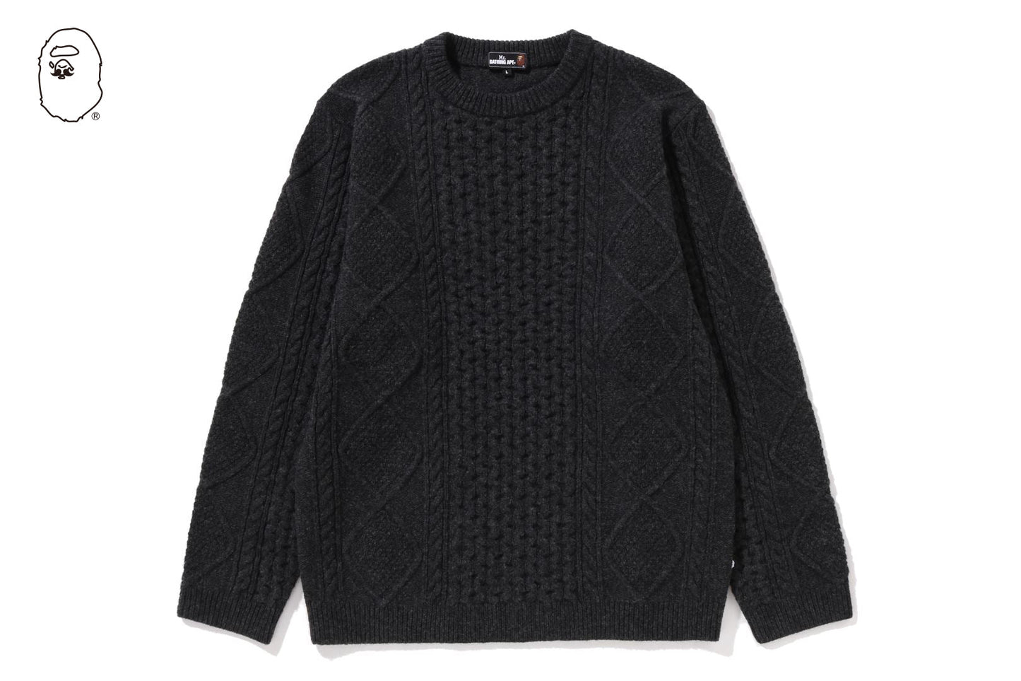 BAPE CHUNKY CABLE WOOL SWEATER