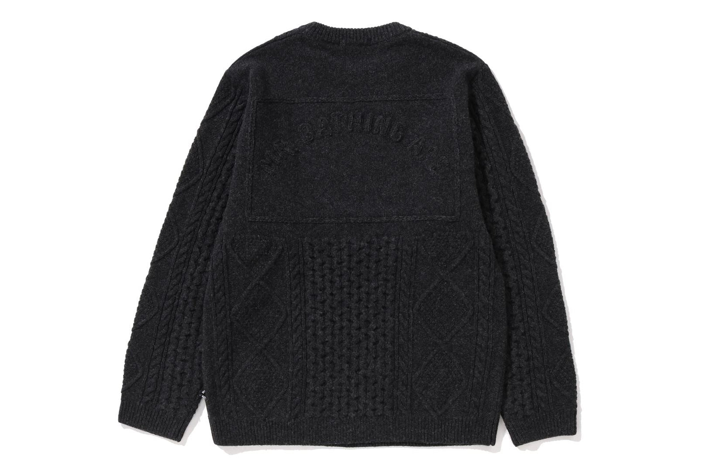 BAPE CHUNKY CABLE WOOL SWEATER