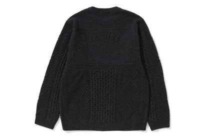 BAPE CHUNKY CABLE WOOL SWEATER