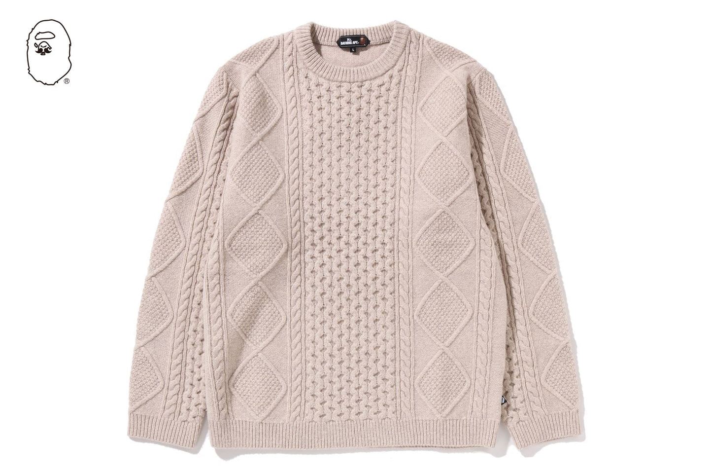 BAPE CHUNKY CABLE WOOL SWEATER