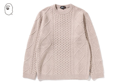 BAPE CHUNKY CABLE WOOL SWEATER
