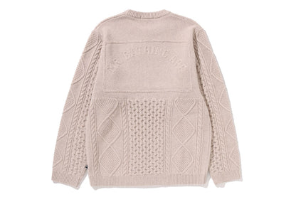 BAPE CHUNKY CABLE WOOL SWEATER