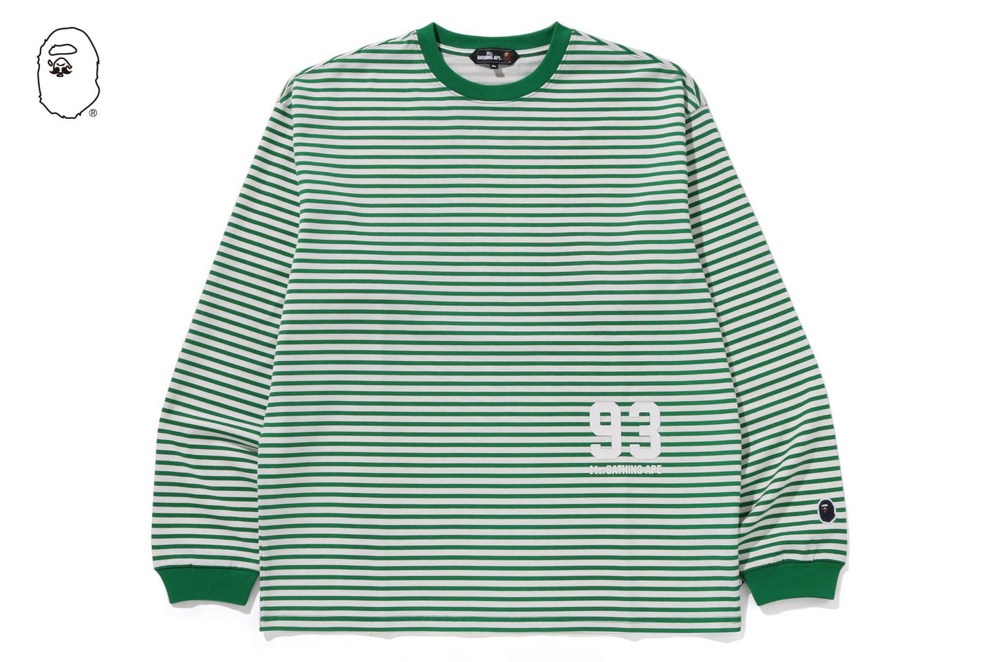 BAPE STRIPE LS PRINT TEE