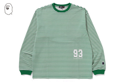BAPE STRIPE LS PRINT TEE