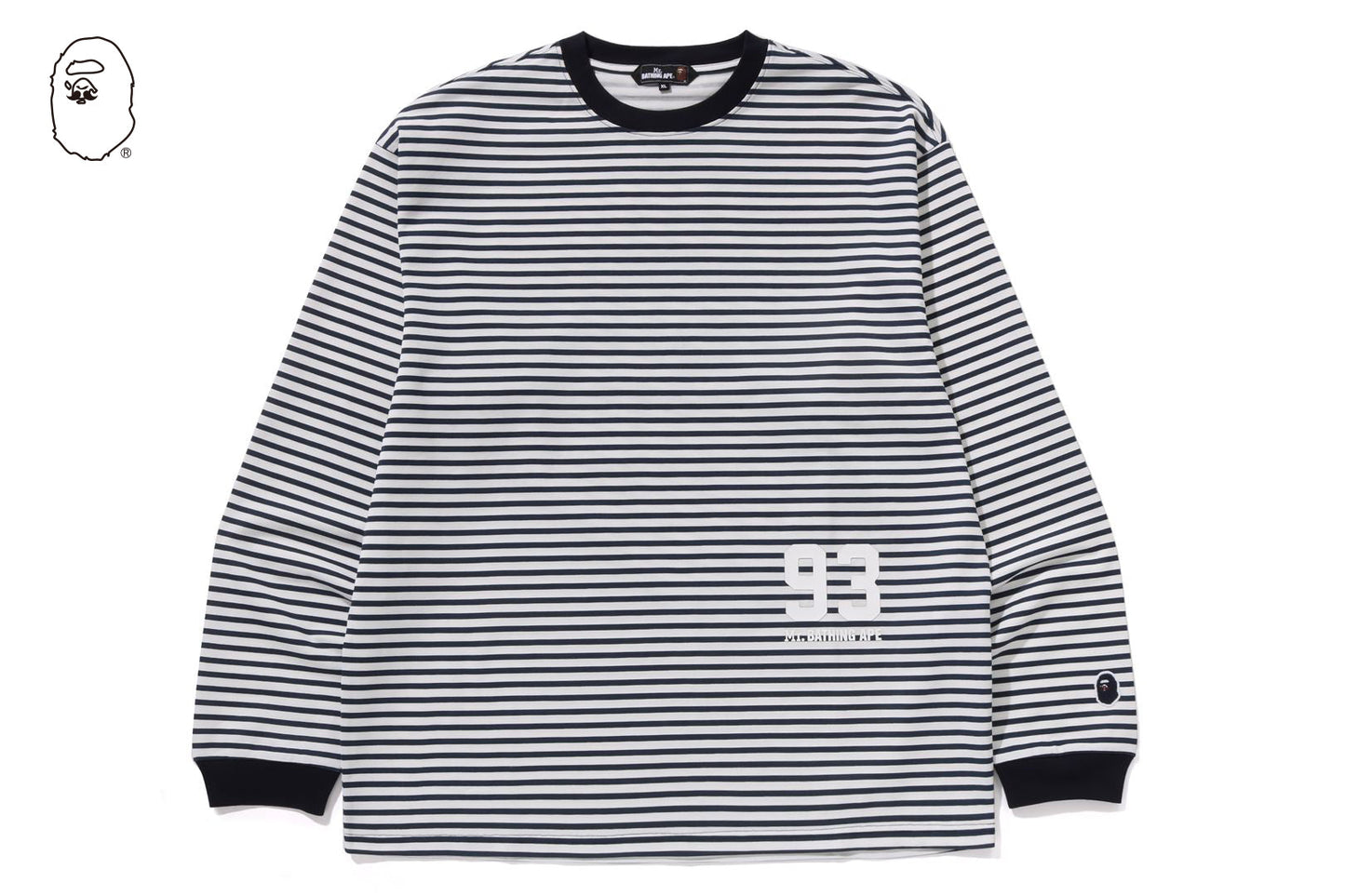 BAPE STRIPE LS PRINT TEE