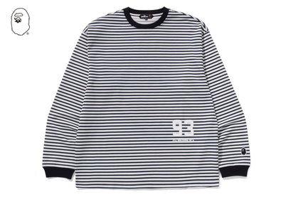 BAPE STRIPE LS PRINT TEE