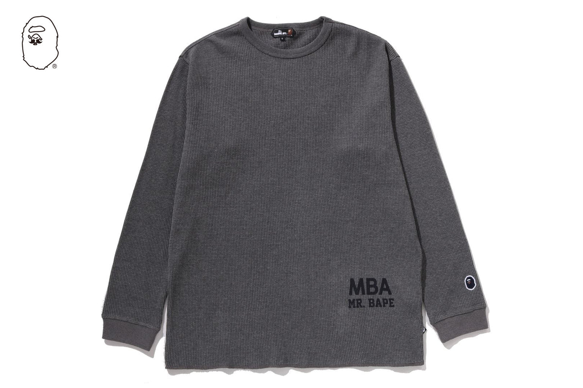 BAPE WAFFLE BASIC LS TEE