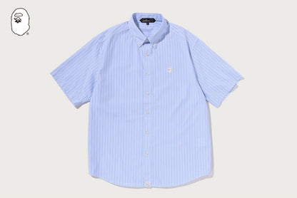BAPE MULTI STRIPES COTTON POPLIN 短袖襯衫