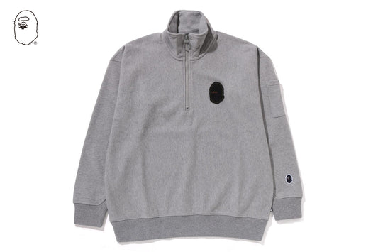 BAPE HALF ZIP PULL OVER SWEAT SHIRT #1