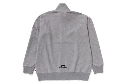 BAPE HALF ZIP PULL OVER SWEAT SHIRT #1