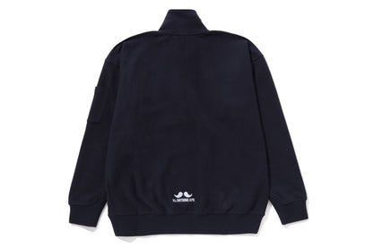 BAPE HALF ZIP PULL OVER SWEAT SHIRT #1