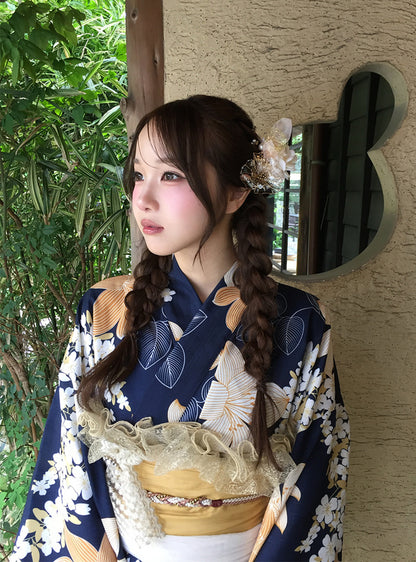 日本代購｜GRL 髮飾 - 金色清花葉髮夾3件組｜GRL
