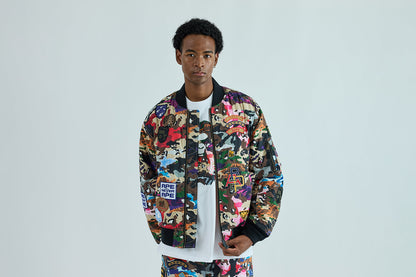 BAPE HYBRID CAMO MULTI BADGE PADDED MA-1