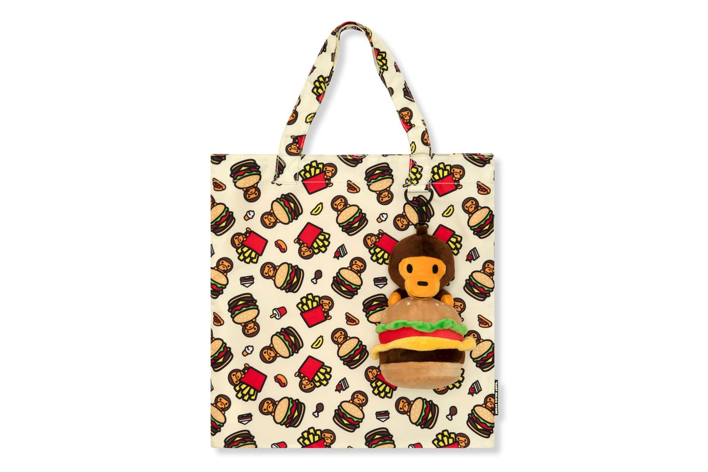 BAPE BABY MILO 毛絨玩具漢堡托特包