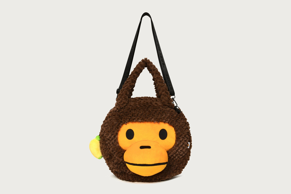 BAPE BABY MILO FAUX FUR LARGE TOTE BAG