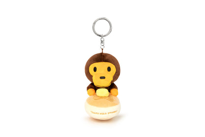 BAPE BABY MILO PANCAKE 毛絨玩具鑰匙圈