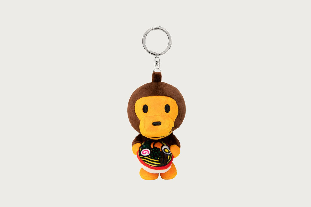 BAPE BABY MILO RAMEN 毛絨玩具鑰匙圈 15CM