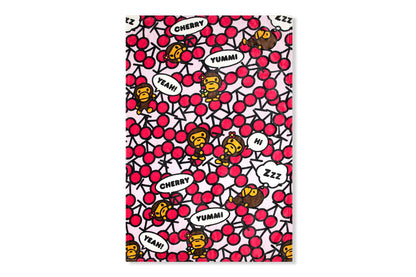 BAPE BABY MILO CHERRY PATTERN BLANKET