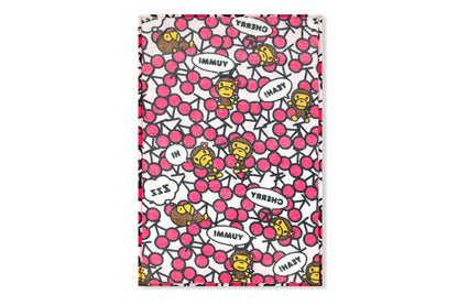 BAPE BABY MILO CHERRY PATTERN BLANKET