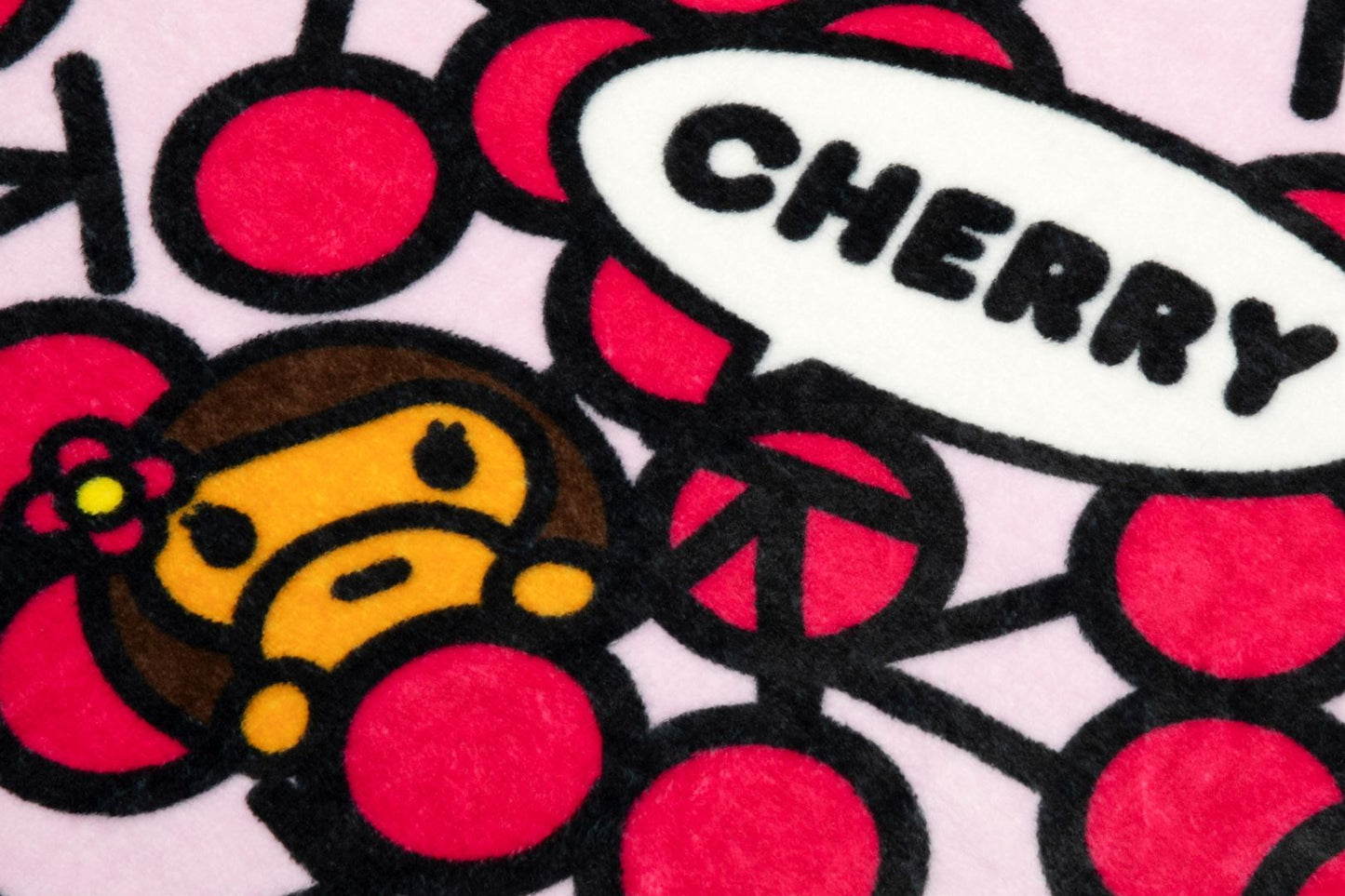 BAPE BABY MILO CHERRY PATTERN BLANKET