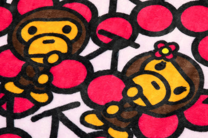 BAPE BABY MILO CHERRY PATTERN BLANKET