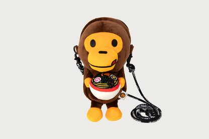 BAPE BABY MILO 拉麵毛絨娃娃手機包