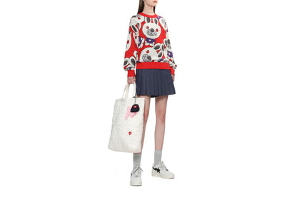 BAPE QUILTED HEART MONOGRAM TOTE BAG