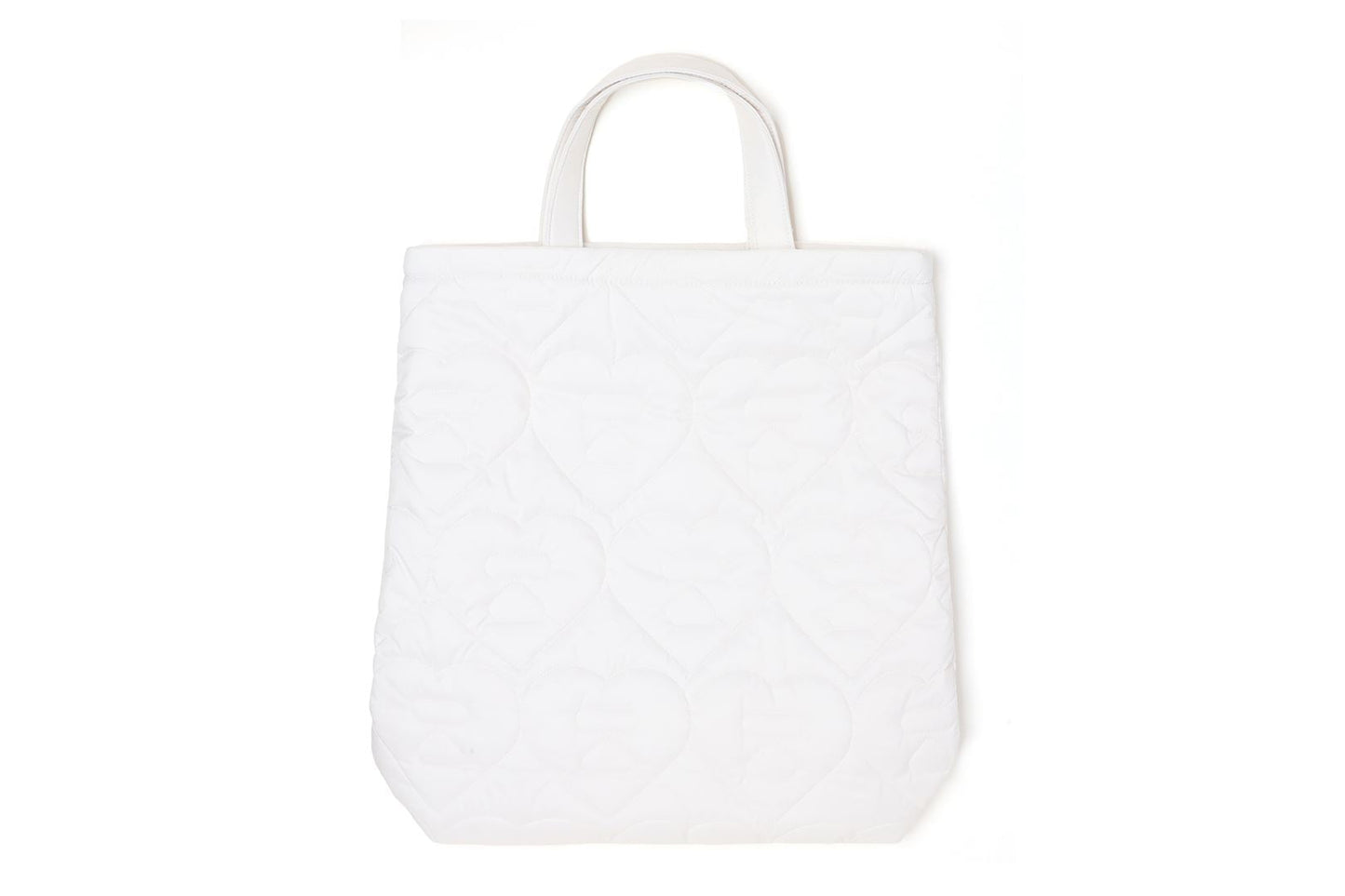 BAPE QUILTED HEART MONOGRAM TOTE BAG