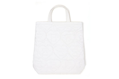 BAPE QUILTED HEART MONOGRAM TOTE BAG