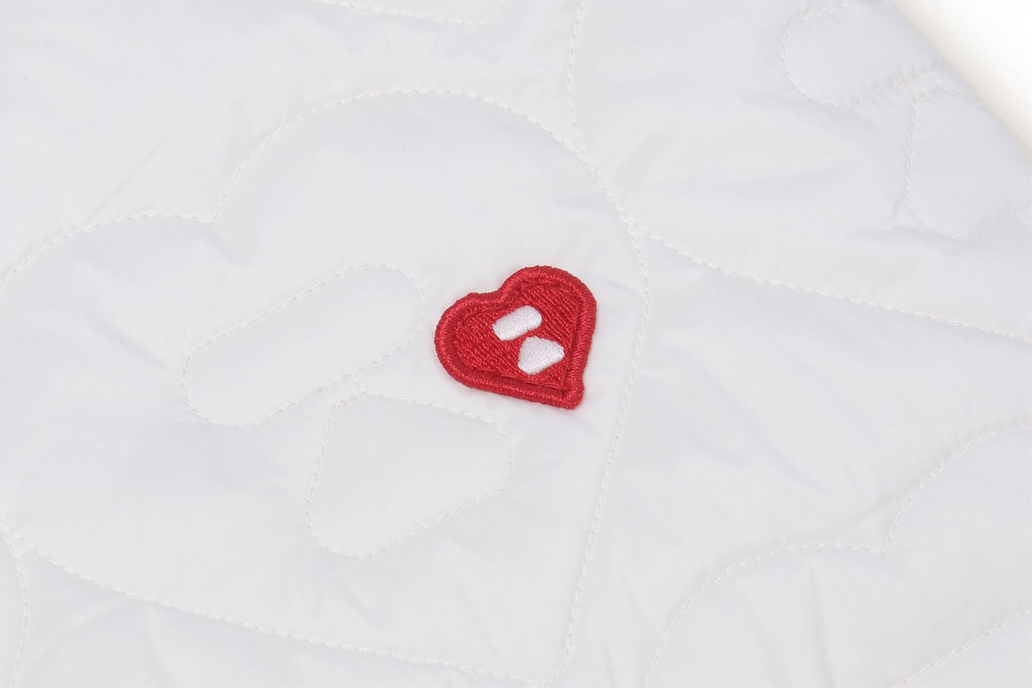 BAPE QUILTED HEART MONOGRAM TOTE BAG