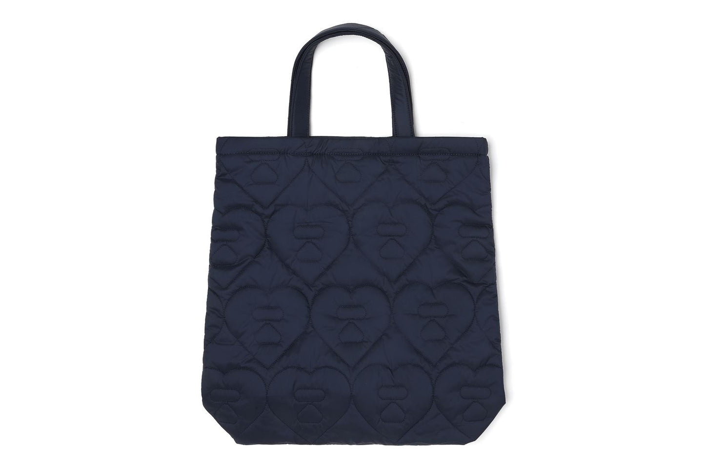 BAPE QUILTED HEART MONOGRAM TOTE BAG