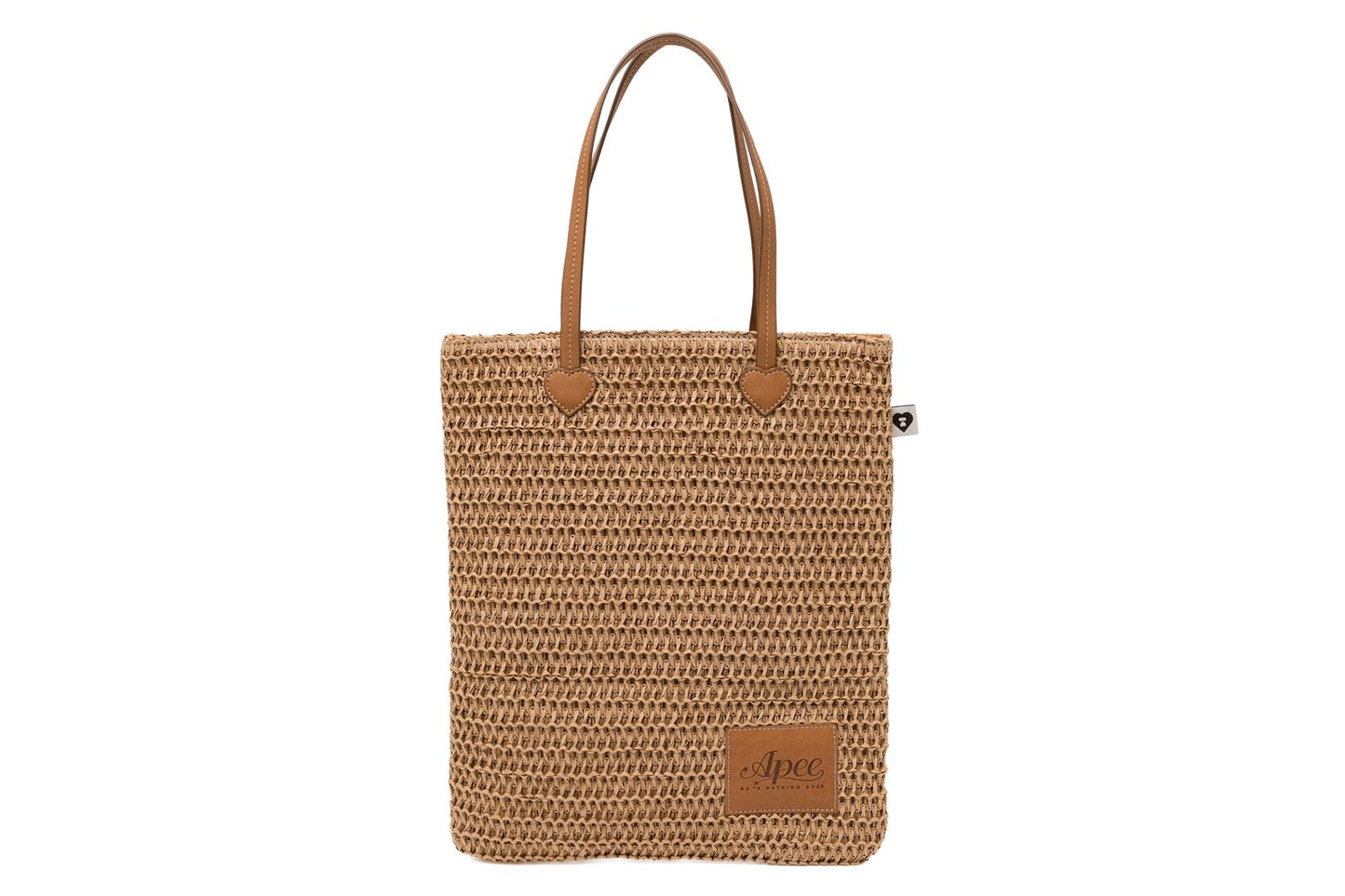 BAPE HEART BADGE WEAVING TOTE BAG