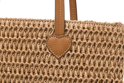 BAPE HEART BADGE WEAVING TOTE BAG