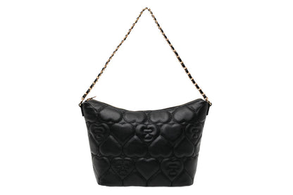 BAPE QUILTED HEART MONOGRAM MINI HANDBAG