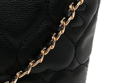 BAPE QUILTED HEART MONOGRAM MINI HANDBAG