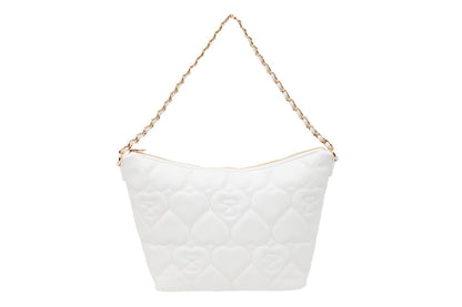BAPE QUILTED HEART MONOGRAM MINI HANDBAG