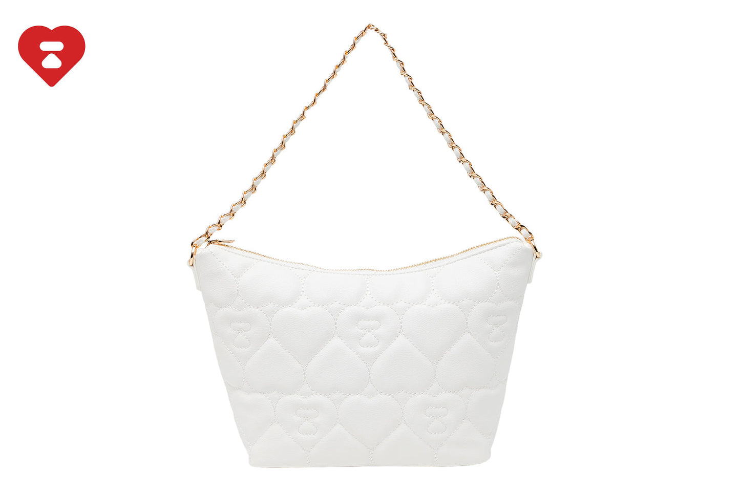 BAPE QUILTED HEART MONOGRAM MINI HANDBAG