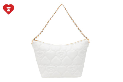BAPE QUILTED HEART MONOGRAM MINI HANDBAG