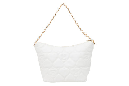 BAPE QUILTED HEART MONOGRAM MINI HANDBAG