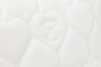 BAPE QUILTED HEART MONOGRAM MINI HANDBAG