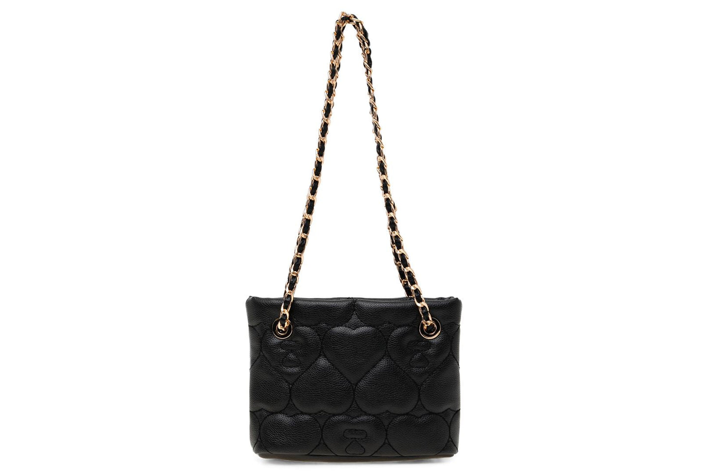BAPE QUILTED HEART MONOGRAM HANDBAG