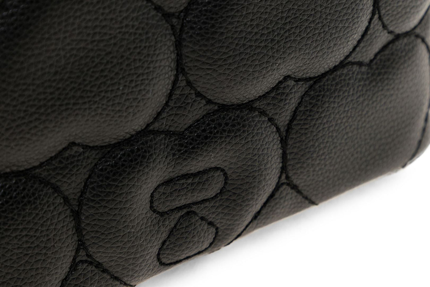 BAPE QUILTED HEART MONOGRAM HANDBAG