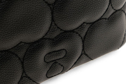 BAPE QUILTED HEART MONOGRAM HANDBAG
