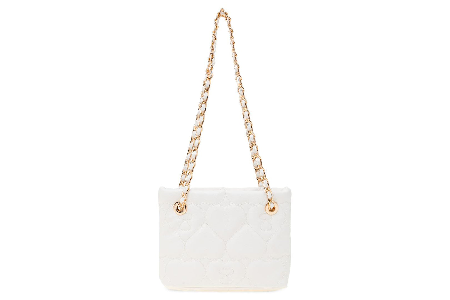 BAPE QUILTED HEART MONOGRAM HANDBAG