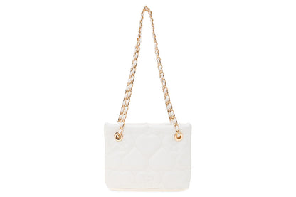 BAPE QUILTED HEART MONOGRAM HANDBAG