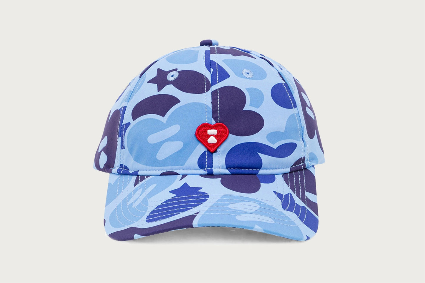 BAPE APEE HEART LOGO CAMO CAP #1