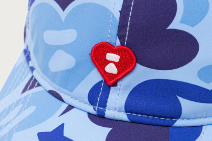 BAPE APEE HEART LOGO CAMO CAP #1