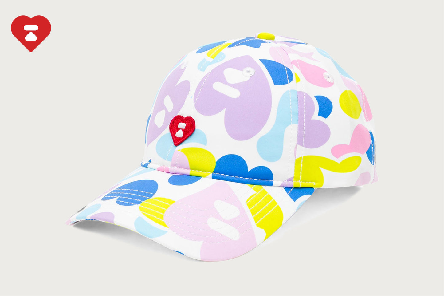 BAPE APEE HEART LOGO CAMO CAP #1